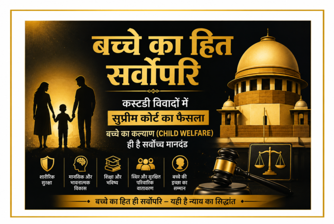 Supreme court child welfare paramount custody disputes hindi