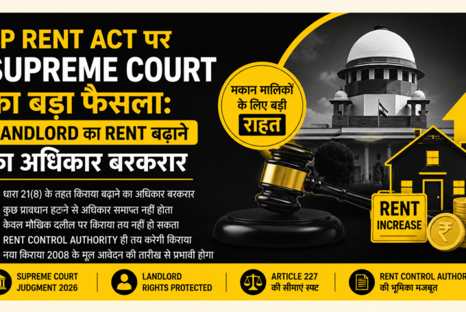 UP Rent Act Par Supreme Court Ka Bada Faisla: Landlord Ka Rent Badhane Ka Adhikar Barkarar